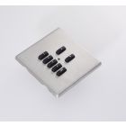 RLM-070-SS 7 Button Flush Screwless Front Plate Kit - Stainless Steel
