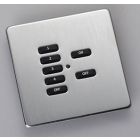 RLF-070-SS 7-Button lighting screwless plate kit, flush mounted finish