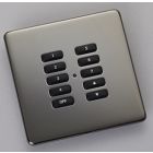 RLF-100-BN Wireless 10 Button Cover Plate Kit (Screwless) Black Nickel