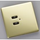 RLF-020-PB 2-Button lighting screwless plate kit, flush mounted finish