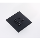 RLM-070-MB 7 Button Matte Black Screwless Cover Plate