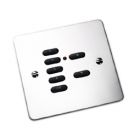RPP07-MSS 7-Button Mirror stainless steel cover plate + fixing set