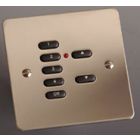 RPP07-W 7-Button White metal cover plate + fixing set