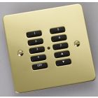 RVF-100-PB Wireless 10 Button Cover Plate Kit Visible Screws - Polished