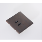 WLM-020-CB 2 Button Flush Screwless Front Plate Kit - Chocolate Bronze