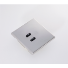 WLM-020-PS 2 Button Flush Screwless Front Plate Kit - Polished Steel