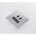 WLM-070-PS 7 Button Flush Screwless Front Plate Kit - Polished Steel