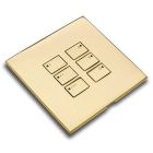 WP-EOS-60-PB cover plate kit for EOS wired control modules - Single Gang Polished Brass