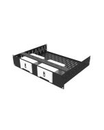 R1498/2UK-SONOS2 2U Rack Shelf & Faceplate Cut Out For 2 x Sonos Connect Units