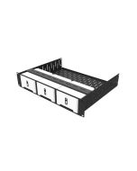 R1498/2UK-SONOS3 2U Rack Shelf & Faceplate Cut Out For 3 x Sonos Connect Units