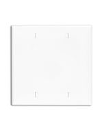 Double Gang J Box Blanking Plate - White Plastic