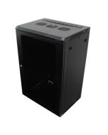 R6418-1032 Penn Elcom Wall Mount Rack Enclosure 18U 450mm/17.72 Inch Deep 1032 Rack Rail Black Glass Door