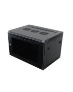 R6406-1032 Penn Elcom Wall Mount Rack Enclosure 6U 450mm/17.72 Inch Deep 1032 Rack Rail Black Glass Door