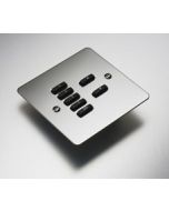 7-Button lighting flat plate kit, flush mounted finish Mirro