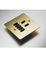 7-Button lighting flat plate kit, flush mounted finish Polis