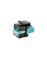 CLEERLINE FIBRE OPTIC KEYSTONE INSERT, DUPLEX LC TO LC, MULTIMODE - BLACK