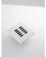 RLM-100-WH 10 Button Flush Screwless Front Plate Kit - White Metal