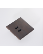 RLM-020-CB 2 Button Flush Screwless Front Plate Kit - Chocolate Bronze