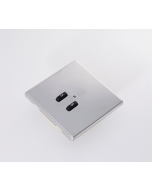 RLM-020-PS 2 Button Flush Screwless Front Plate Kit - Polished Steel