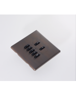 RLM-070-CB 7 Button Flush Screwless Front Plate Kit - Chocolate Bronze