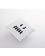RLM-070-WH 7 Button Flush Screwless Front Plate Kit - White Metal