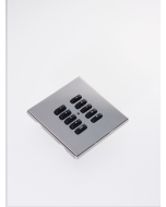 RLM-100-BN 10 Button Flush Screwless Front Plate Kit - Black Nickel