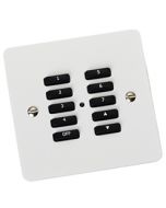 RVF-100-WM Wireless 10 Button Cover Plate Kit Visible Screws White Metal Cover