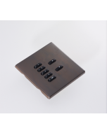 WLM-070-CB 7 Button Flush Screwless Front Plate Kit - Chocolate Bronze
